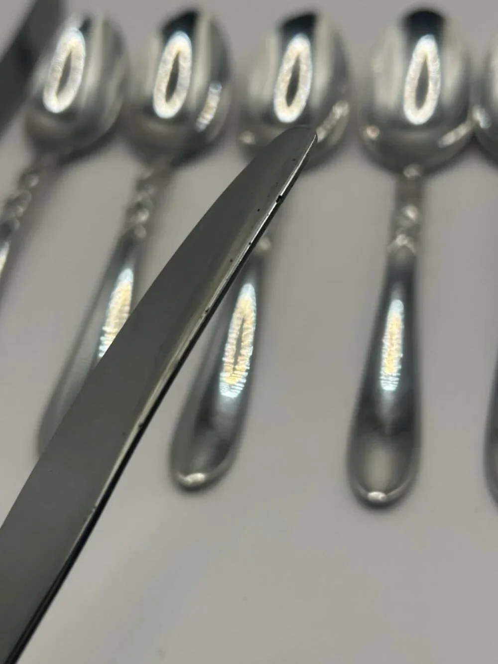 Gorham Ballet Ribbon Stainless Flatware 9 Pc Fork Spoon Knife Set Discontinued